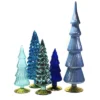 Christmas 17.0" Blue Hued Glass Trees Set / 5 Decorate Christmas Decor Mantle Cody Foster - Decorative Sculptures -Decor Vista GUEST 9368a76b f348 4c3a 86de 6f18e9d039e0