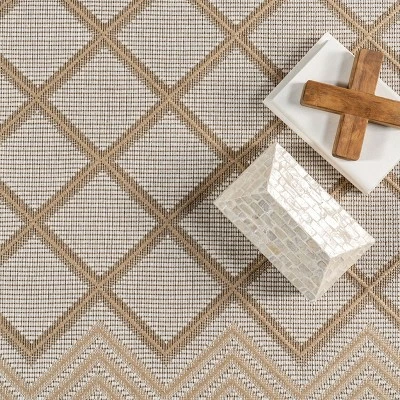 Nuloom Eleanora Trellis 4x6 Jute Indoor Area Rug For Dining Room Rug Neutral Rug Living Room Rug Kitchen, Ivory/Natural 7 Nuloom Eleanora Trellis 4x6 Jute Indoor Area Rug For Dining Room Rug Neutral Rug Living Room Rug Kitchen, Ivory/Natural - Image 5