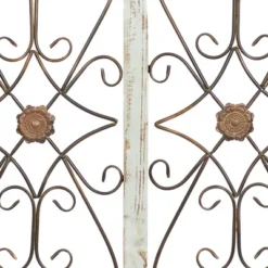 Wood Scroll Arched Window Inspired Wall Decor With Metal Scrollwork Relief White - Olivia & May 34 Wood Scroll Arched Window Inspired Wall Decor With Metal Scrollwork Relief White - Olivia & May -Decor Vista GUEST 945437e4 afce 4b96 9717 4ae1d72af7dd