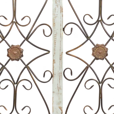 Wood Scroll Arched Window Inspired Wall Decor With Metal Scrollwork Relief White - Olivia & May 18 Wood Scroll Arched Window Inspired Wall Decor With Metal Scrollwork Relief White - Olivia & May - Image 16