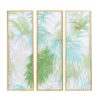 Set Of 3 Glass Leaf Tropical Wall Decors With Gold Frame Green - CosmoLiving By Cosmopolitan -Decor Vista GUEST 94854c2a b56e 4efd 8da4 b4419b101b2a