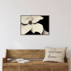23" X 16" Dogwood Flower By Gary Horsfall Framed Canvas Wall Art - Amanti Art -Decor Vista GUEST 9549ae19 171f 40ab 89ef 7d564345c28b
