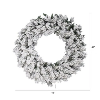 Vickerman Artificial Flocked Snow Ridge Wreath 3 Vickerman Artificial Flocked Snow Ridge Wreath