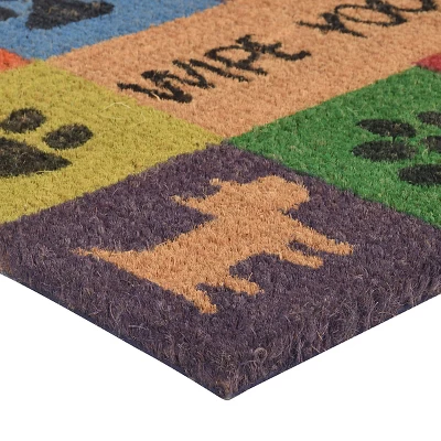 1'6"x2'6" 'Wipe Your Paws' Doormat - HomeTrax 3 1'6"x2'6" 'Wipe Your Paws' Doormat - HomeTrax