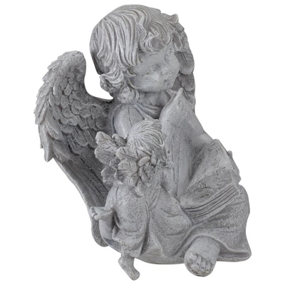 Northlight 8.25" Reading Angels With Book Outdoor Garden Statue 4 Northlight 8.25" Reading Angels With Book Outdoor Garden Statue - Image 2