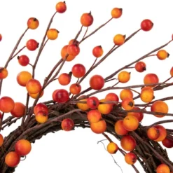 Northlight Orange Berries And Twig Artificial Fall Harvest Wreath 14- Inch, Unlit -Decor Vista GUEST 99483eeb 3448 41b2 ad0d 10fd93e6da96