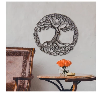 Global Crafts Celtic Tree Of Life Haitian Steel Drum Wall Art 7 Global Crafts Celtic Tree Of Life Haitian Steel Drum Wall Art - Image 5
