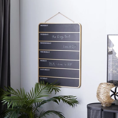 Wooden Sign Calendar Wall Decor Black - Olivia & May 4 Wooden Sign Calendar Wall Decor Black - Olivia & May - Image 2