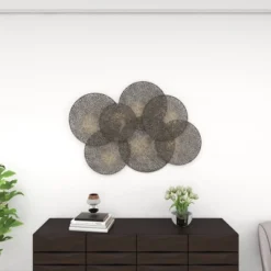 Metal Plate Overlapping Perforated Wall Decor Black - Olivia & May 27 Metal Plate Overlapping Perforated Wall Decor Black - Olivia & May -Decor Vista GUEST 99f7980a 0c9d 48e9 9292 47aa58fec762