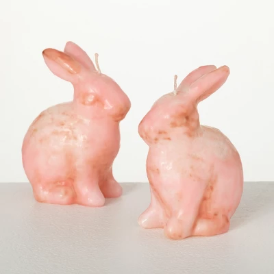 4.75"H Sullivans Pink Bunny Candle - Set Of 2, Pink 3 4.75"H Sullivans Pink Bunny Candle - Set Of 2, Pink - Image 2