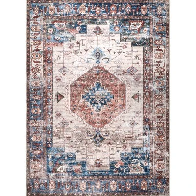NuLOOM Eliza Machine Washable Traditional Medallion Area Rug 16 NuLOOM Eliza Machine Washable Traditional Medallion Area Rug - Image 14