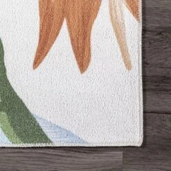 NuLOOM Nevaya Machine Washable Floral Leaves Area Rug -Decor Vista GUEST 9a415147 b03a 40c9 be7a 089fff4c705a