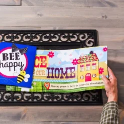 Evergreen Black Fleur Scroll Sassafras Floor Mat Indoor Outdoor Rubber Tray 18"x30" Fits Sassafras Inserts 10"x22" Black