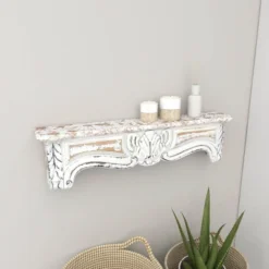 36" X 9" Farmhouse Fir Wood Wall Shelf - Olivia & May -Decor Vista GUEST 9d81eda4 c80b 4b47 a4bb 7c05da014ee5