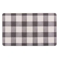 World Rug Gallery Checkered Plaid Anti-Fatigue Standing Mat -Decor Vista GUEST 9d997514 d89c 43ba a57c 4b7f12f53e6f