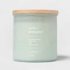 Glass Jar Aloe And Bergamot Candle Green - Threshold™ 13 Glass Jar Aloe And Bergamot Candle Green - Threshold™ -Decor Vista GUEST 9e0c4894 3c8b 4edb 8151 c9146810ec29