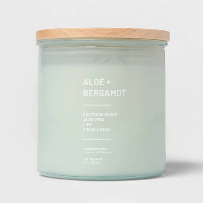 Glass Jar Aloe And Bergamot Candle Green - Threshold™ 8 Glass Jar Aloe And Bergamot Candle Green - Threshold™ - Image 6