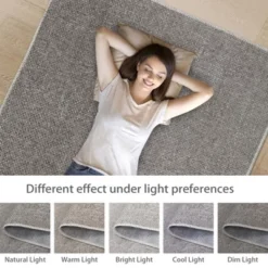 Machine Washable Area Rug 5x7 For Living Room Modern Minimalist Solid Carpet Non-Slip Low Pile Contemporary -Decor Vista GUEST 9eeac21a 0605 4a3e b2f3 59aa80bf4756