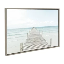 23" X 33" Sylvie Wooden Pier Framed Canvas By Amy Peterson Gray - Kate And Laurel
