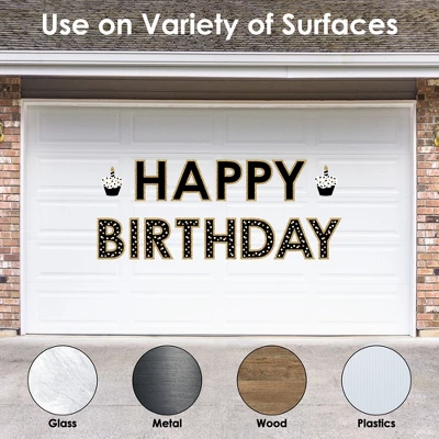 Big Dot Of Happiness Adult Happy Birthday - Gold - Peel And Stick Birthday Party Large Banner Wall Decals - Happy Birthday 4 Big Dot Of Happiness Adult Happy Birthday - Gold - Peel And Stick Birthday Party Large Banner Wall Decals - Happy Birthday - Image 2