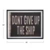 "Don't Give Up" Wood Framed Glass Wall Decor With Vintage Reproduction Flag Black - 3R Studios