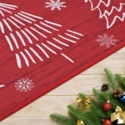 Christmas Red Kitchen Mat Sets Of 2 Washable Runner Rug,17x29In+17x47In,Non Slip Non Shedding Kitchen Rug Decorative Runner Mats -Decor Vista GUEST a0f8cf2b f868 4c7c a4b7 d702b3906932
