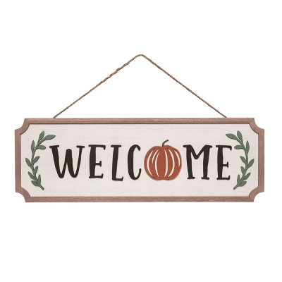 Transpac Wood 22.5 In. Multicolor Harvest Dimensional Welcome Sign 3 Transpac Wood 22.5 In. Multicolor Harvest Dimensional Welcome Sign
