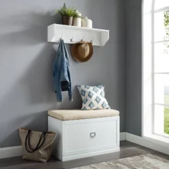 Harper Entryway Shelf White - Crosley -Decor Vista GUEST a33efebb 141b 4dab 8e9c 98de1c1ddf37