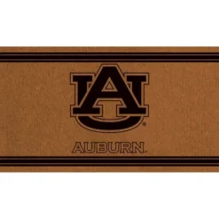 Evergreen Auburn University Logo Turf Mat, Brown- 28 X 16 Inches Indoor Outdoor Doormat