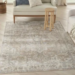 Nourison Astra Machine Washable Vintage Medallion Indoor Rug