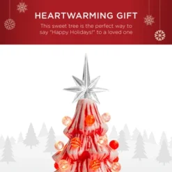 Best Choice Products 15in Pre-lit Ceramic Christmas Tree W/ Cord, Hand-Painted Decoration -Decor Vista GUEST a730f482 7480 4d0f 8f05 94aff640d2ef