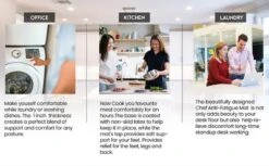 J&V TEXTILES 20" X 55" Oversized Cushioned Anti-Fatigue Kitchen Runner Mat (Kitchen Art) -Decor Vista GUEST a897cde6 d06c 4deb b915 757c68e06f72