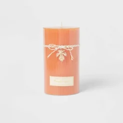 Ribbed Pillar Pumpkin Spice Candle - Threshold™ -Decor Vista GUEST a8a389a8 2349 43df a3c7 57f94581f426