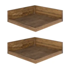 4.5" X 2.2" 2pk Levie Floating Corner Wooden Wall Shelf Set - Kate & Laurel All Things Decor -Decor Vista GUEST a9939bc1 07dd 4aec a667 daac28edafed
