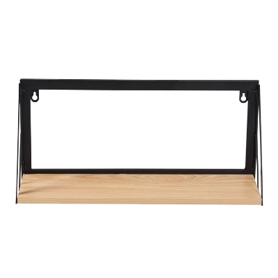 Honey-Can-Do Small Laundry Wall Shelf With Wood Light Oak 6 Honey-Can-Do Small Laundry Wall Shelf With Wood Light Oak - Image 4