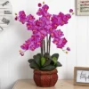 31" X 28" Artificial Phalaenopsis Orchid Arrangement In Vase Purple - Nearly Natural -Decor Vista GUEST ab0900f7 3ccd 434b a981 4562a52b7006