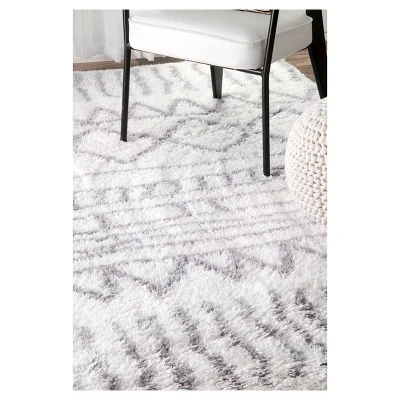 Renata Moroccan Shag Gray Rug - NuLOOM 4 Renata Moroccan Shag Gray Rug - NuLOOM - Image 2