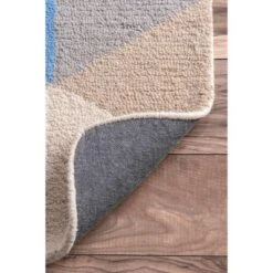 Nuloom Bianca Geometric 2x8 Wool Runner Rug For Living Room Bedroom Dining Room Entryway Hallway Kitchen, Green/Dark Purple -Decor Vista GUEST ab7df6ed 9030 4b6f a714 febcf638063f