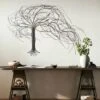 LuxenHome Black Metal Windy Tree Wall Decor