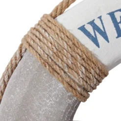 Resin Sign Rope Life Ring Wall Decor White - Olivia & May -Decor Vista GUEST ac6d4116 bf12 4f08 9edc 4a02e5963328