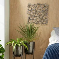 Metal Geometric Overlapping Lines Wall Decor Silver - CosmoLiving By Cosmopolitan -Decor Vista GUEST ad3618d7 2352 44b8 b44b 029f23d1e531