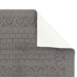 Farmlyn Creek Grey Rectangle Rug With Latex Backing, Kitchen Mat, Indoor Outdoor Doormat For Home Entryway (43 X 20 In) -Decor Vista GUEST ad38f47f 71da 4f64 a236 24e3b68ab205