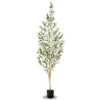 Forever Leaf 72" Artifical Olive Tree In Black Pot, Indoor Artificial Plant For Home Decor -Decor Vista GUEST adc6e3dd effd 44d0 9ecc eaeb4c9a3868