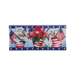 Evergreen Indoor Outdoor Doormat Bundle Set Of 5 - Frame And 4 Holiday Seasonal Inserts Valentine's Love Easter Tulips 4th Of July And St. Patricks -Decor Vista GUEST aee98395 4c63 41f0 8c6e 17223a3148ba