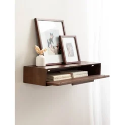 Kate & Laurel All Things Decor 30"x9"x6" McCutcheon Floating Shelf Walnut Brown -Decor Vista GUEST af8233d5 3b69 4a72 8336 dc8452ab5f85