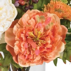 Nearly Natural Peony Silk Arrangement -Decor Vista GUEST afbc5195 fcbe 4c60 b592 510b3e5e435c