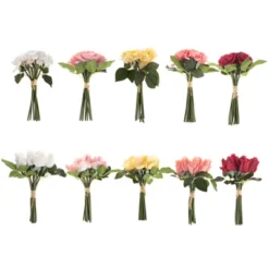 Artificial Rose Bud Bundles ? 24PC Real Touch Fake 11.5-Inch Flowers With Stems For Home Décor, Wedding, Or Bridal/Baby Showers By Pure Garden (Pink) -Decor Vista GUEST b05941b3 edab 46a9 9f7c 8a926aa1bf44