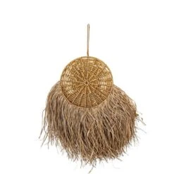 Round Hanging Accent Brown Seagrass, Rope & Jute By Foreside Home & Garden -Decor Vista GUEST b074d513 2442 4650 99f7 7f356dceae8d