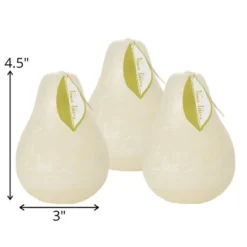 Melon White Pear Candles - Set Of 3 -Decor Vista GUEST b09299b8 1409 4583 9ddf 1d09f19582e2