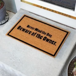 BirdRock Home Beware Of Owner Coir Front Door & Entry Doormat - 18" X 30" -Decor Vista GUEST b0c65dd4 298e 47b8 aac8 440aabeabc46